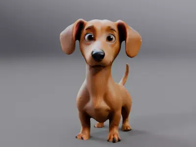 cute dog 3D model purchase