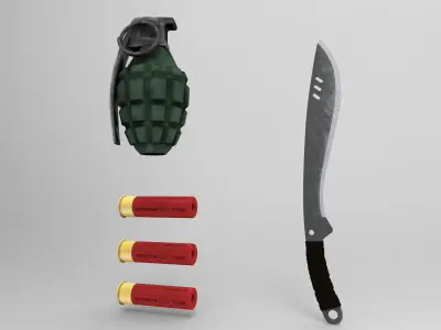 Ultimate Lowpoly Weapons Pack  Gameready Detailed Low-poly 3D model