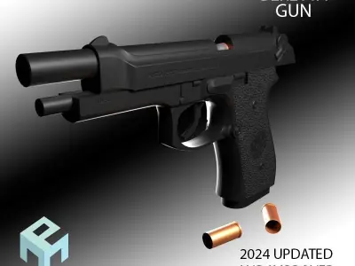 Beretta 9M gun 3D model