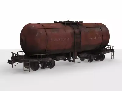 tank train wagon 3D model