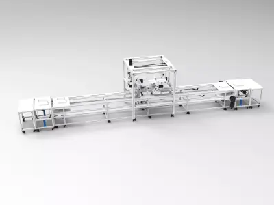 Battery pack welding line 3D model