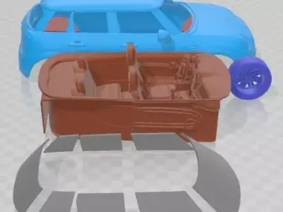 Mini Cooper 5 Door 2015 Printable Car  3D print model