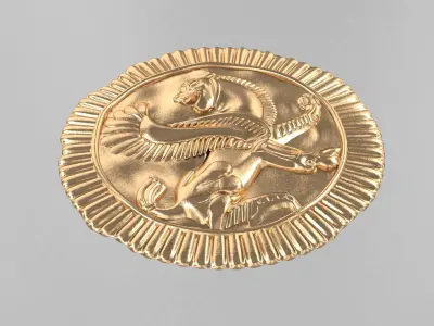 Golden Grifon The Oxus treasure 3D model