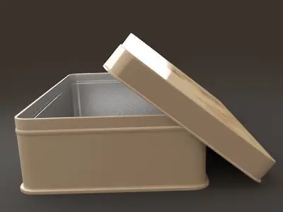 Steel Tin Box 3D model