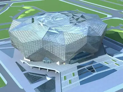 Museum Building 3D model 2