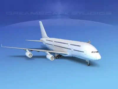 Airbus A380-800 Unmarked 3D model