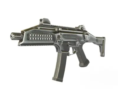 Subfusil CZ-UB Skorpion EVO III Low-poly 3D model