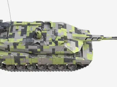 Panther KF51 Main Battle Tank Low-poly 3D model