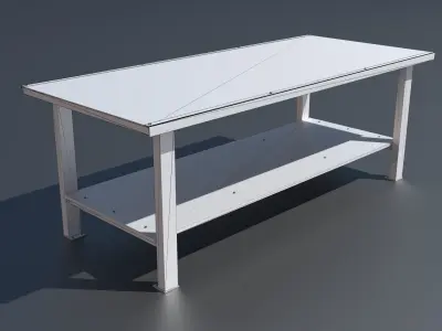Workshop worktable large PBR  3D model