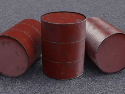 Barrel low-poly Low-poly 3D model purchase