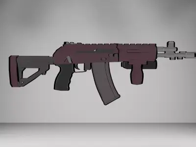AK-12 Low-poly 3D model