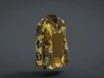 Military Outfit - T-shirt Low-poly 3D model 45