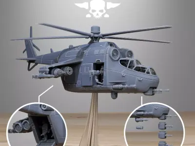 GrimGuard Helicopter 3D print model