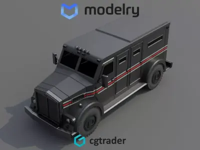 Cash Transport Vehicle 3D model buy