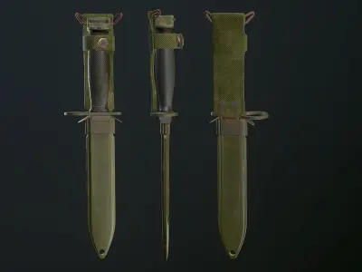 M7 Bayonet Low-poly 3D model