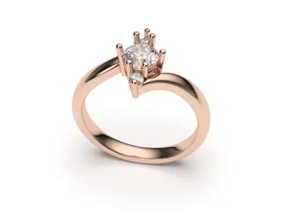 solitaire with ring sizes  8 part S12 3D print model