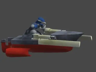 Robot boat1 Low-poly 3D model