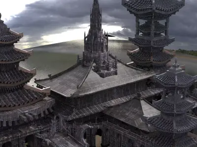 Hideyoshi Genma ruin 1 3D model