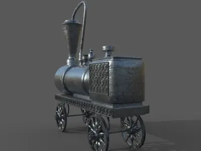 Old Toy Train 3D model