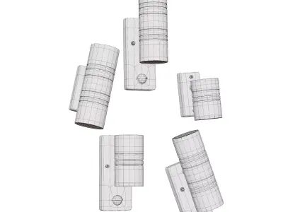 outdoor wall light 3d model Low-poly 3D model