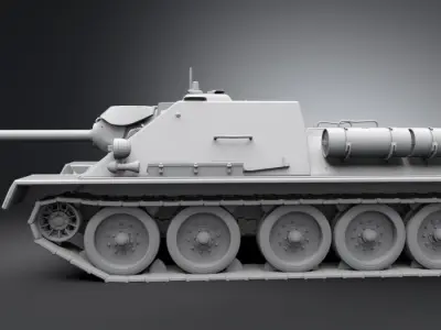 SU85 Scale model   3D print model