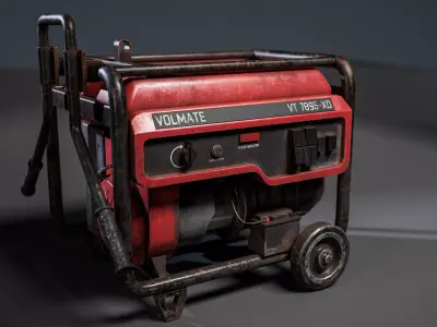 VOLMATE  Abandoned Portable Generator  Game Ready Asset Low-poly 3D model