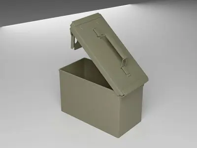 Ammo military Case for games and cg projects  Low-poly 3D model