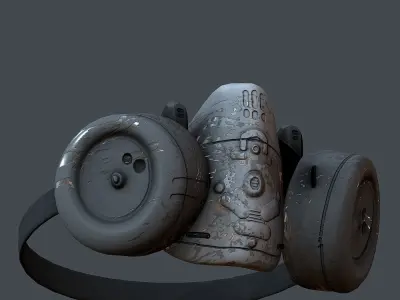 Gas mask helmet 3d model scifi Low-poly Low-poly 3D Low-poly 3D model buy