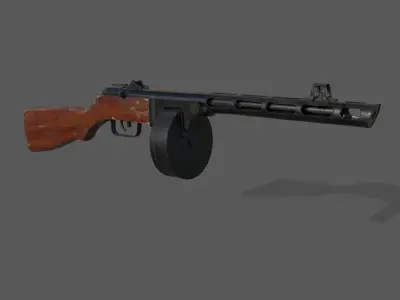 Ppsh-41 Gun Low-poly 3D model