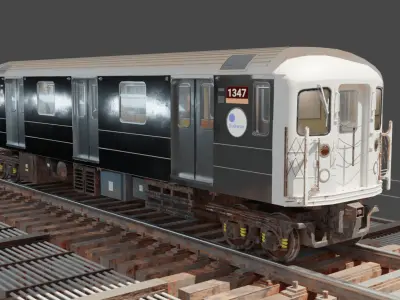 New York Subway Game-Ready Low-poly 3D model