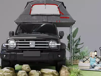 Car Tent Unfolded  3D model