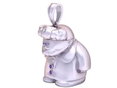 OLD MEN PENDANT 3D PRINTABLE MODEL  3D print model