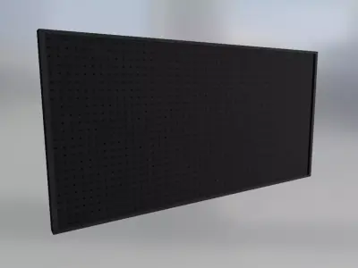 Gun Wall Tool Pegboard Rack Low-poly 3D model