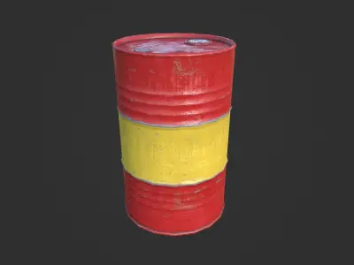 Oil Barrel V2 Low-poly 3D model