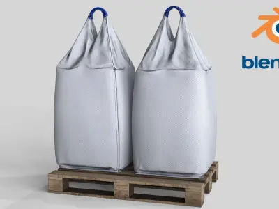 Bulk Bag Low-poly 3D model