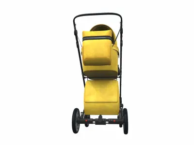 Baby stroller 09 3D model