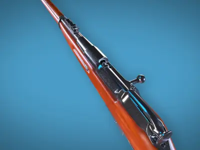 Mosin Nagant Bolt Action Rifle LowPoly Firearm  3D Model Low-poly 3D model