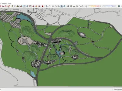 Sketchup Landscape Park J6 3D model