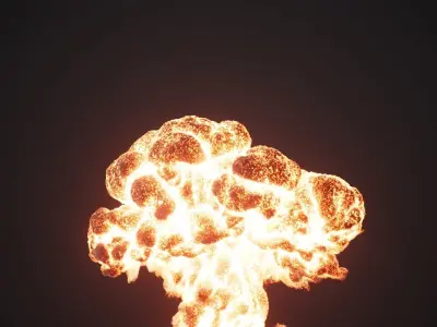 Animated Gasoline Explosion 4 3D model