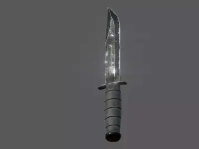 Military K-Bar Knife Army Knives Low-poly 3D model