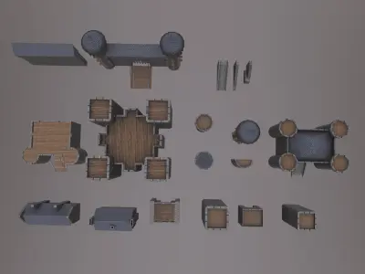 Castle constructor vol2 PBR Low-poly 3D model