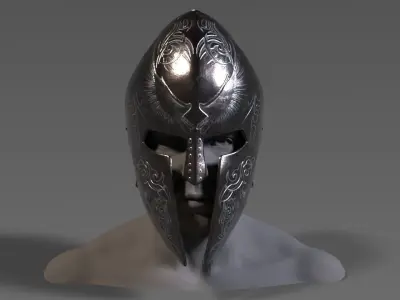 Elite Guardian Helmet  PBR Low Poly Low-poly 3D model