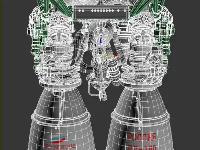 Rocket Engine RD-180 3D model