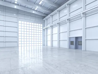 Hangar - Warehouse interior 04 3D model