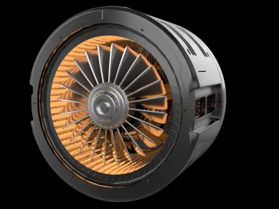 DC machine range hood engine 3D model