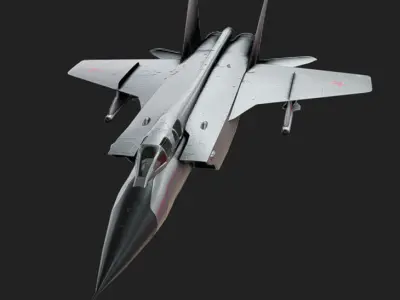 MIG-31 Low-poly 3D model