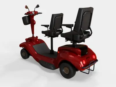 Electric Mobility Motor Scooter Low-poly 3D model