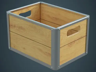 Crate 3A Low-poly 3D model