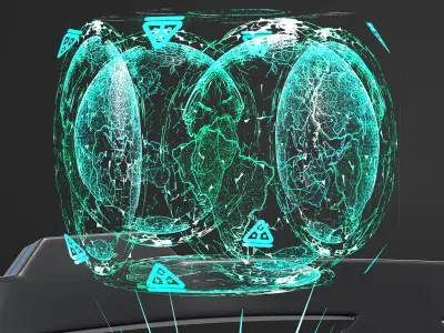 Futuristic Control Panel 3D model