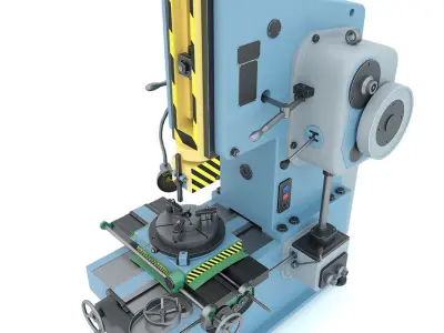 Industrial milling machine tool 7402 3D model